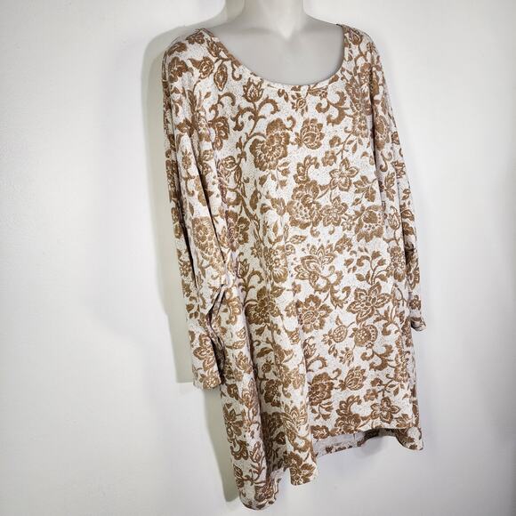 Isaac Mizrahi Live! True Denim Floral Printed Seamed Knit Top 4X A384138 - Picture 4 of 10